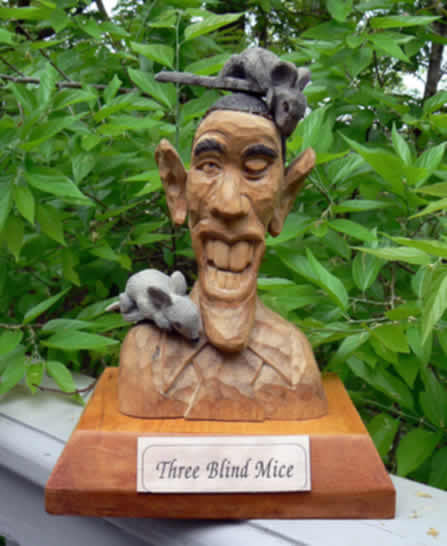 Obama wood carving
